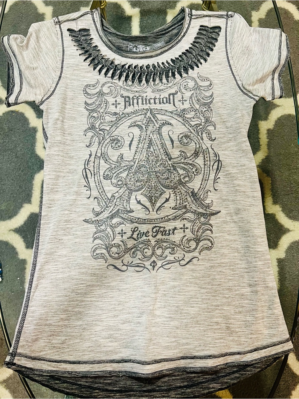 Affliction Live Fast T Shirt Size S